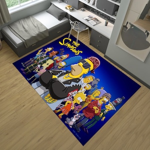 The Simpsons,Simpsons Rug,Funny Rug,Colorful Rug,Unique Rug Rug,Fantastic Rug,Legend Rug,Anime Decor,Custom Rug,Anime Rug,Area Rug,Gifts