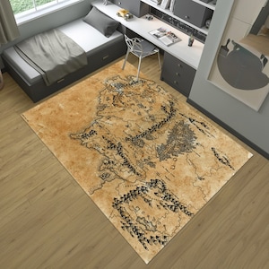 LOTR Teppich, Mittelerde Karte Teppich, LOTR Karte, Cooler Teppich, Beliebter Teppich, Fantastischer Teppich, Jungenzimmer Teppich, Geschenke für Sie,