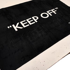 Keep Off,Keep Off Rug,Black Rug,Popular Rug,Unique Rug,Modern Rug,Home Decor,Area Rug,Aesthetic Rug,Rugs for Living Room,Housewarming Gift image 4
