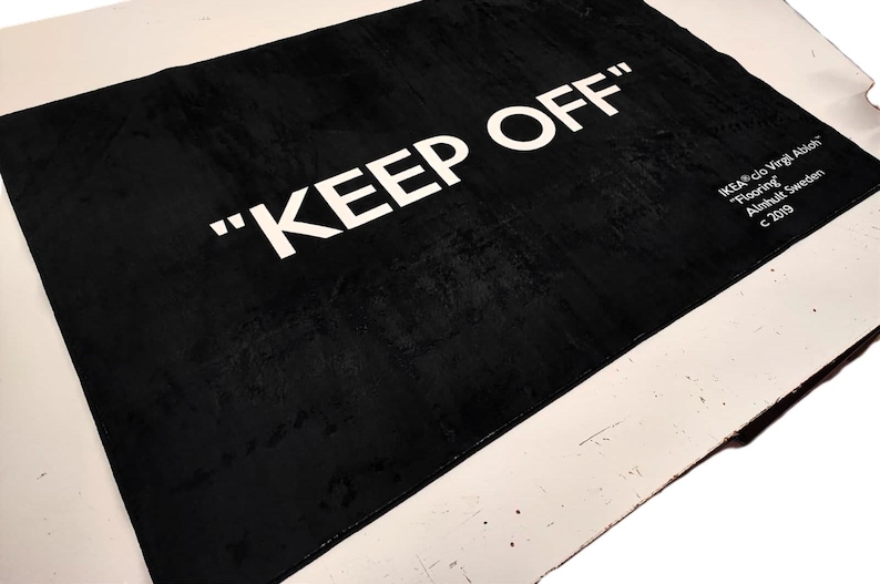 Keep Off,Keep Off Rug,Black Rug,Popular Rug,Unique Rug,Modern Rug,Home Decor,Area Rug,Aesthetic Rug,Rugs for Living Room,Housewarming Gift image 4