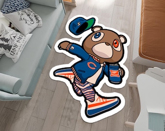 Kanye West,Kanye West Rug,Bear Rug,Musıc Rug,Colorful Rug,Custom Rug,Nursery Rug,Cute Rug,Area Rugs,Cool Rugs,Nursery Decor,Gift for her