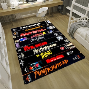 Horror Movie Rug, Movie Rug, Horror Rug, Fear Rug, Minimalist Rug,Horror Decor, Gothic Rug, Unique Rug,Area Rugs,Boys Room Rug,Gifts for her