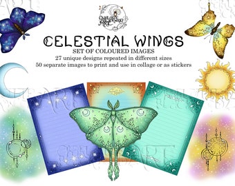 Celestial Wings Coloured Images Set