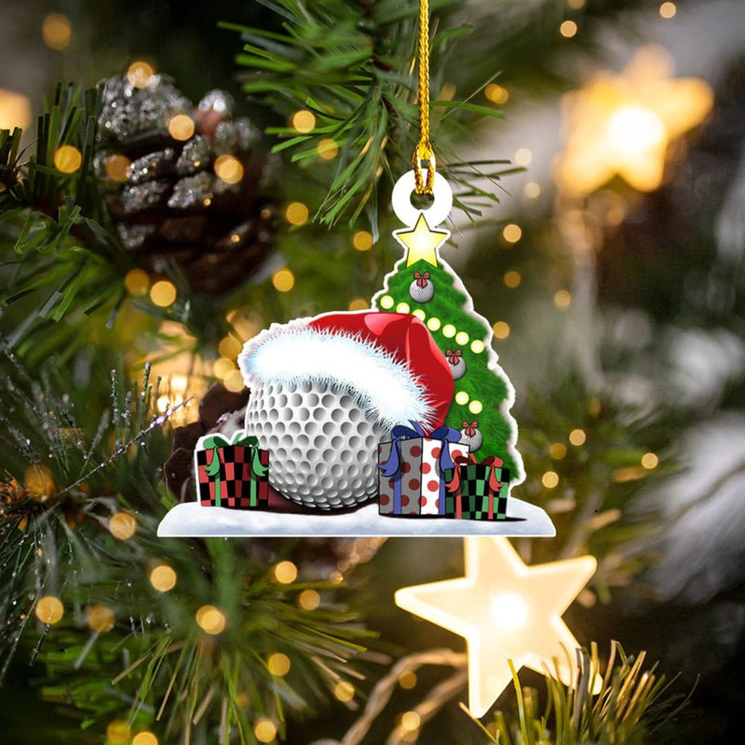 Golf Ornament Golf Ball Xmas Decorations Presents for Golfer Etsy