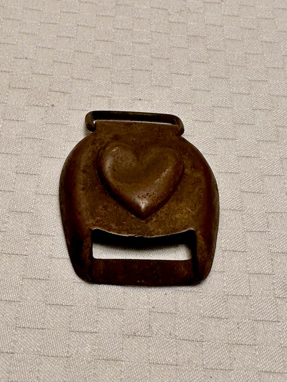 Vintage Brass Heart Shaped Horse Harness Tack Bri… - image 2