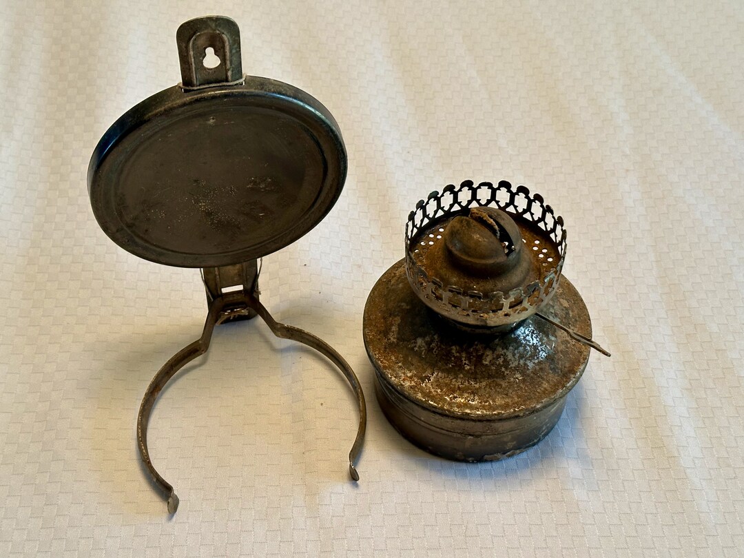 Vintage Lamplight Metal Wall Mount Oil Lamp, With Reflector Etsy