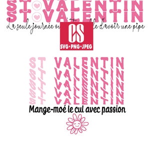 SVG Vulgaire St-Valentin en français, svg, png, jpeg