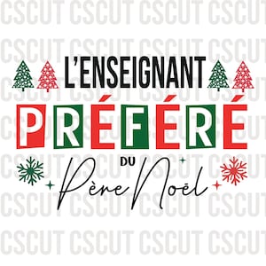 En Français - PNG - Enseignant et Enseignante pref du père Noel