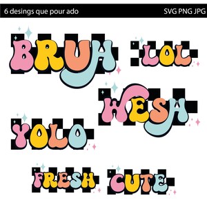 En Français - SVG-PNG-JPEG - 6 designs ado