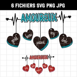 En Français - SVG-PNG-JPEG - St-Valentin amoureux amoureuse
