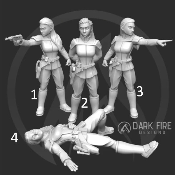 Officer of the Fleet (Female) - DD- Legion compatible - 32mm scale