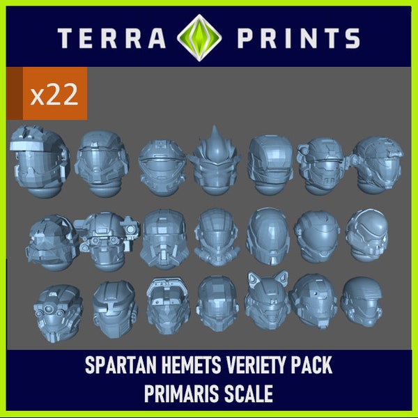 SPARTAN HELMET VERIETY - Halo - (22x total bits) - compatible with sm marines