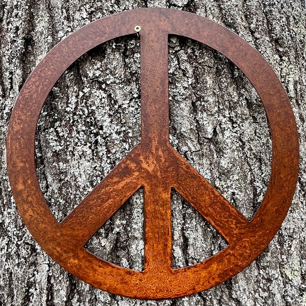 Metal Peace Sign, Made in Tennessee, Steel Peace Sign Gift, Home Decor, Peace Sign