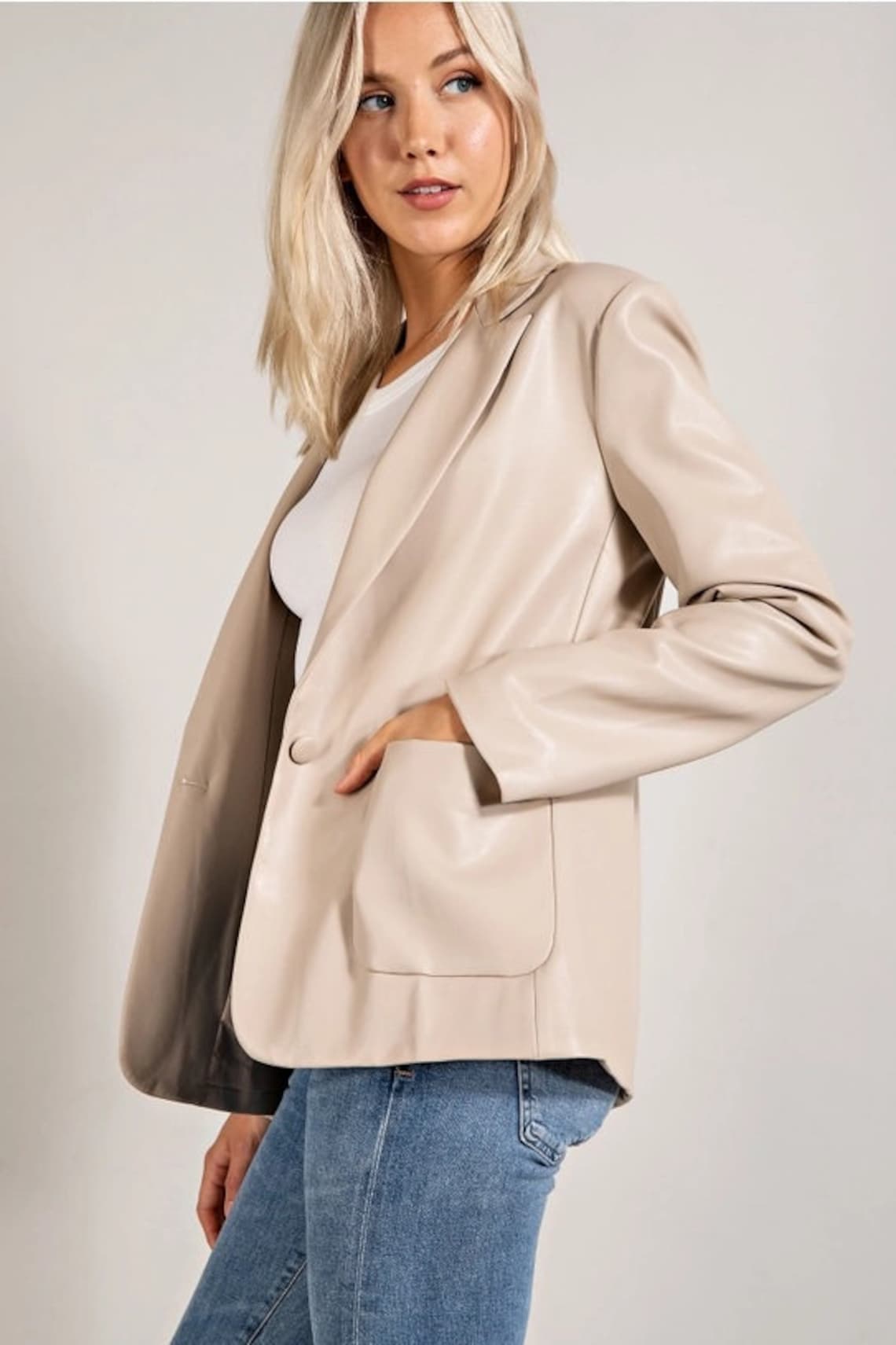 Do + Be Faux Leather Blazer main image 0