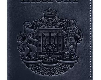 Blue Geniune Leather Passport Cover for Women and Men,Passport Wallet, Car Document Holder, Car Passport Cover for Documents, Travel Gift