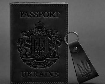 Black Geniune Leather Passport Cover for Women and Men,Passport Wallet, Car Document Holder, Car Passport Cover for Documents, Travel Gift