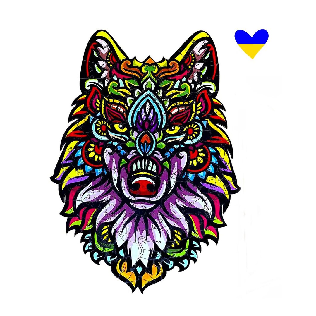 Ideaxua Wolf Puzzle, Wooden Jigsaw Puzzle Kids, Wooden Jigsaw Puzzle ...
