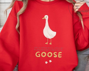 Silly Goose Sweatshirt: Christmas Greetings Sweater