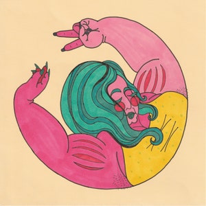 Body positiv, body positiv, body positive Wandkunst, bunte Kunst, farbenfroher Kunstdruck, weibliche Kunst, weibliche Empowerment Wandkunst