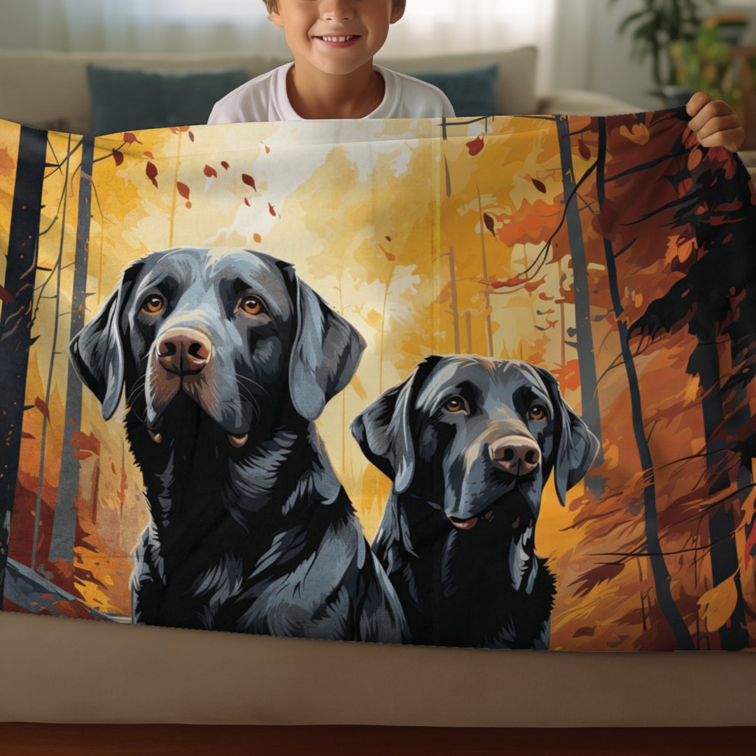 Blanket - Labrador Retriever | Sherpa & Throw Blanket for Dog Art Lover ...