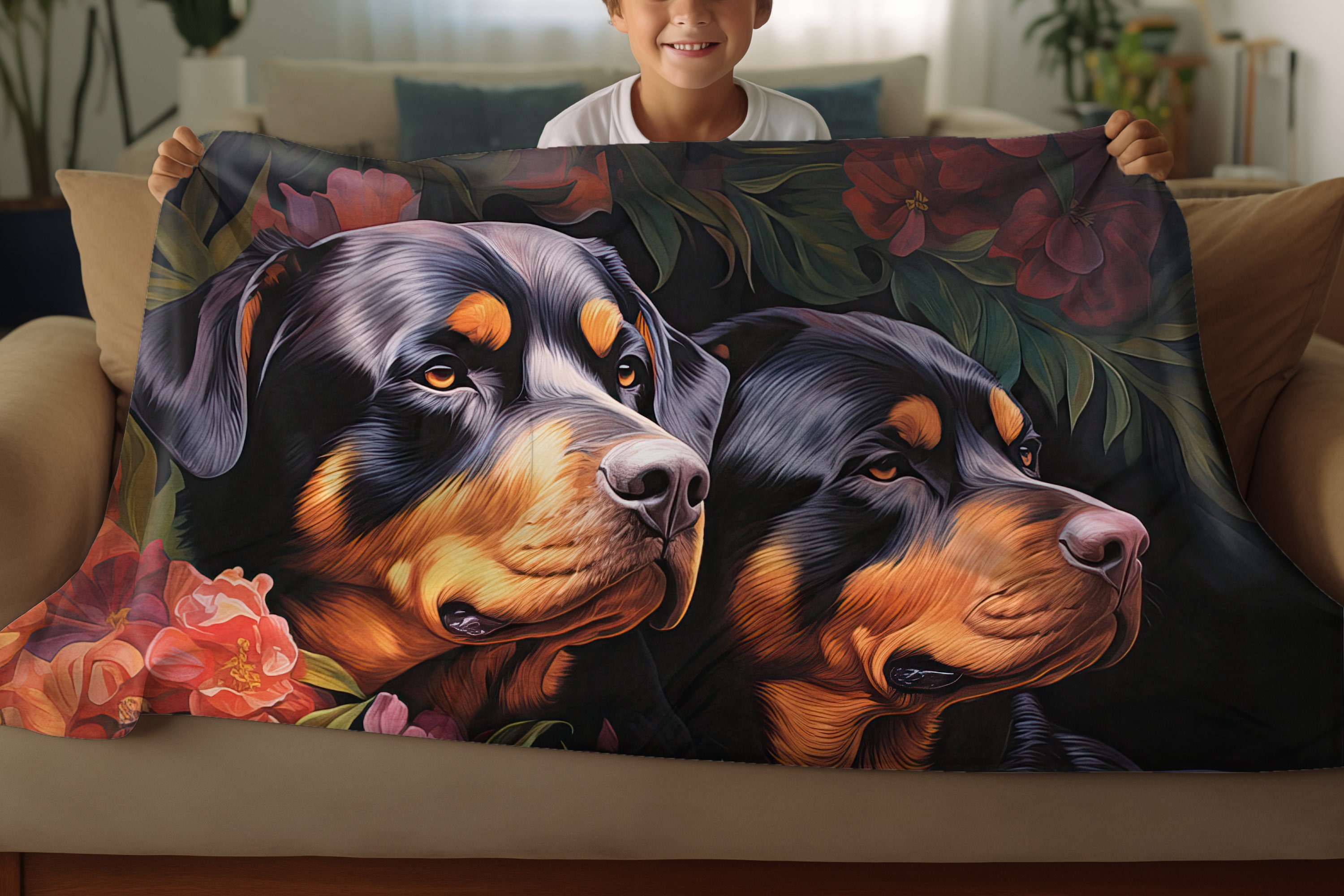 Rottweiler throw blanket hotsell
