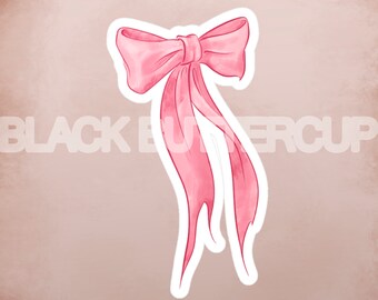 Cute Pink Bow Sticker for Sale by The Sticker Shop