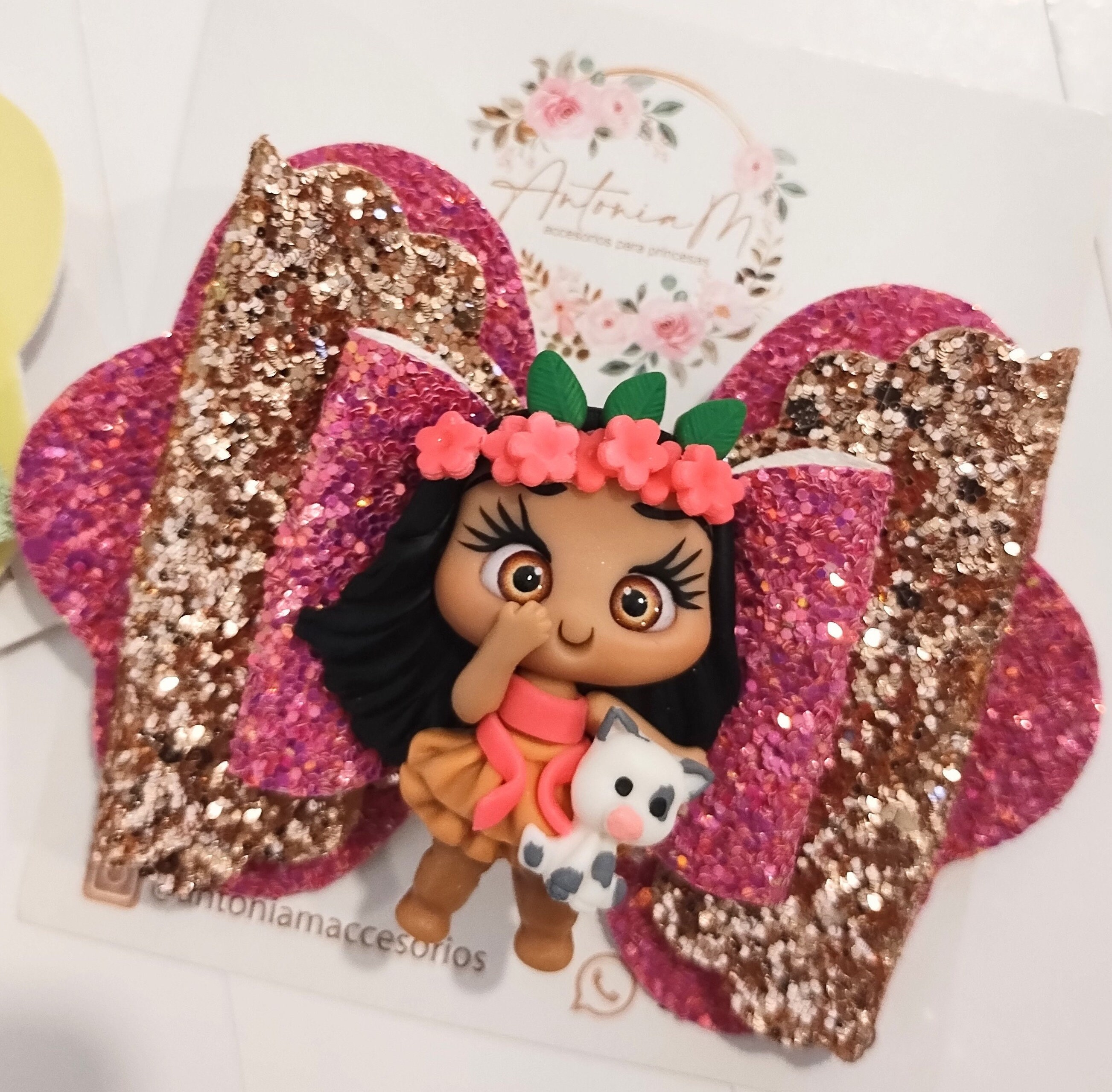Princess bows Vaiana princess Moana hair clip gift for girl birthday gift hair accessories Disney movie
