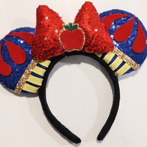 Headband - balaca - snow white - mouse ears Disney ears hair accessories birthday gift