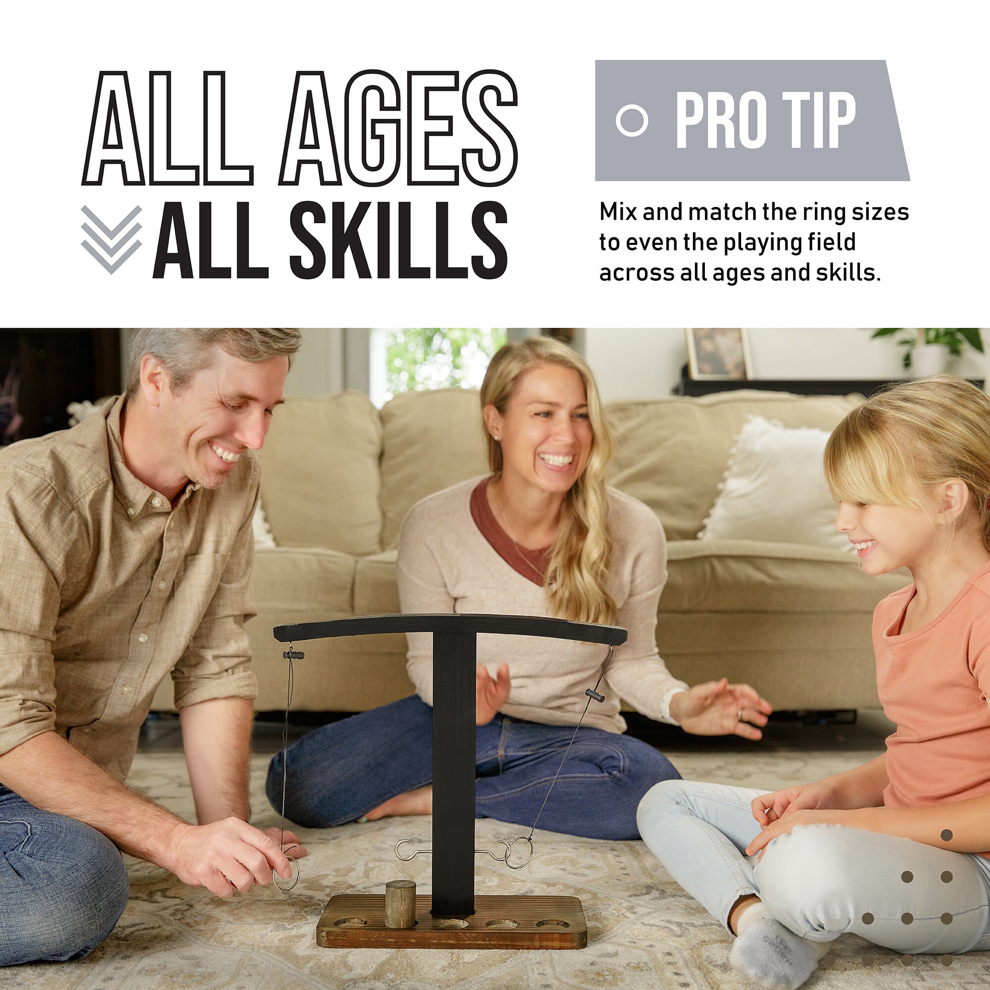 Ring Toss Game for Grown Ups, Family, and Kids, Fun Gift, Exciting Two