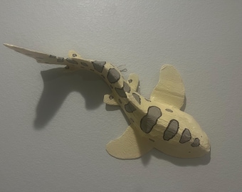 Handmade shark wall decor