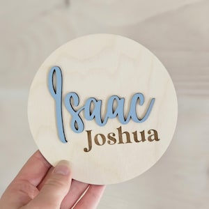 3D Custom Name Sign, 3D Wooden Sign, 3D Baby Name Sign, Hospital Name Announcement, Name Photo Prop, Birth Announcement, Raised Name Sign