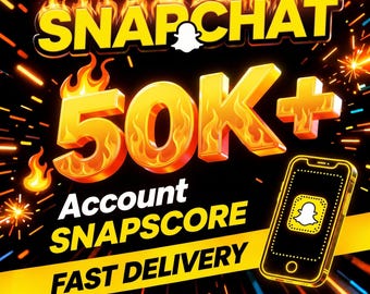 Snapchat-Account mit über 50.000 Snapscore | HQ | Schnelle Lieferung