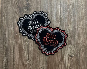 Gothic Customisable Wedding Patch