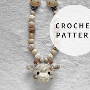 PATTERN: Giraffe - Stroller mobile pattern - amigurumi giraffe pattern - crocheted giraffe pram mobile pattern - PDF crochet pattern