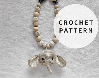 PATTERN: Elephant - Stroller mobile pattern - amigurumi elephant pattern - crocheted elephant pram mobile pattern - PDF crochet pattern