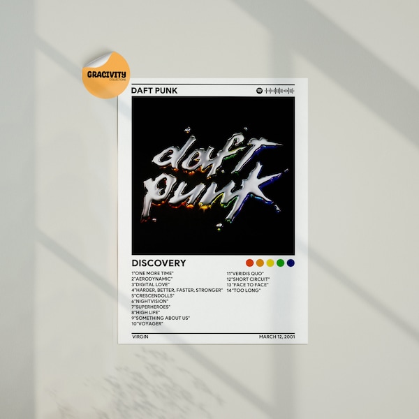 Daft Punk - Discovery / Album Poster / Wall Art / Home Decor / Daft Punk Album / Gift Idea