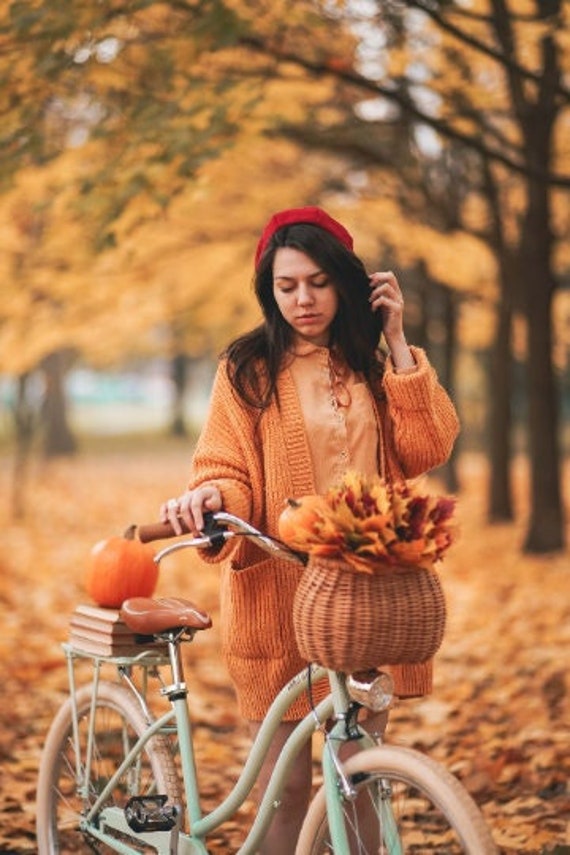 Orange bike basket sale