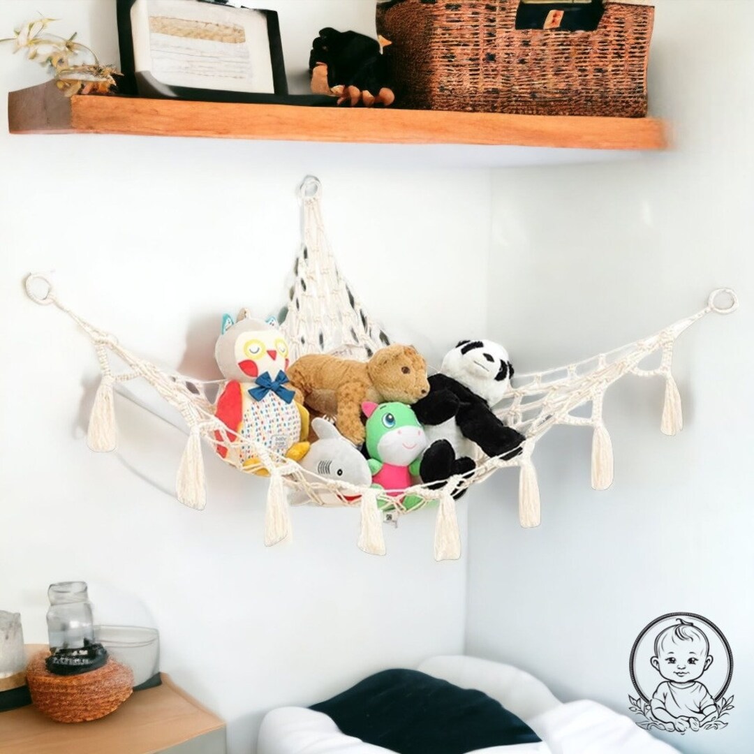 Macrame Toy Hammock, Toy Organizer, Toy Net, Hammock, Wall Hangings