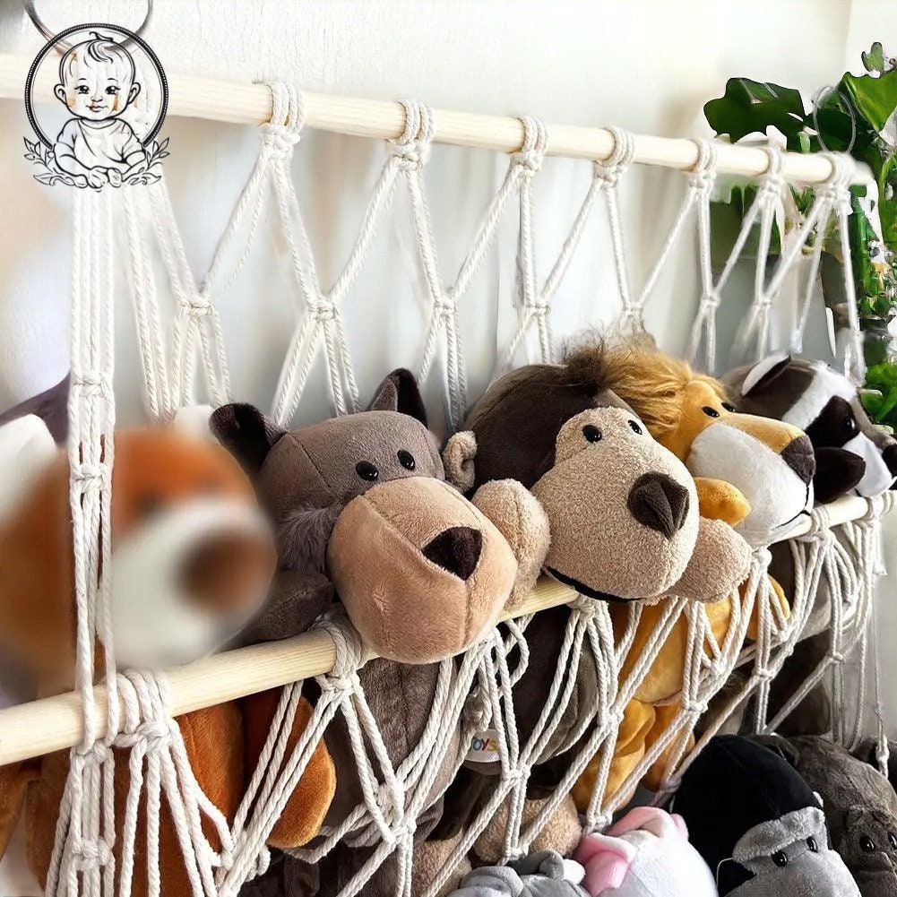 Macrame Toy Hammock, Toy Organizer, Toy Net, Hammock, Wall Hangings