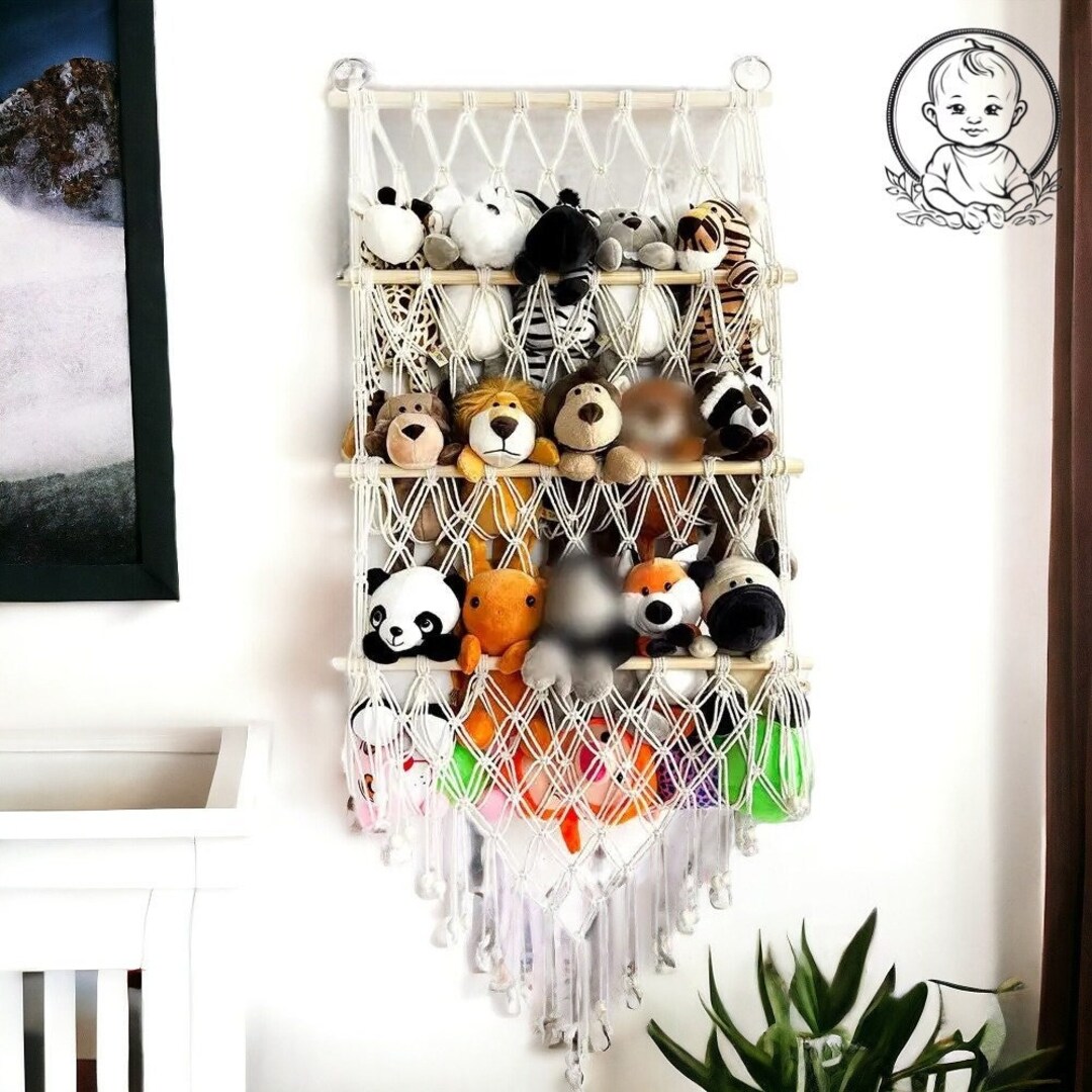 Macrame Toy Hammock, Toy Organizer, Toy Net, Hammock, Wall Hangings
