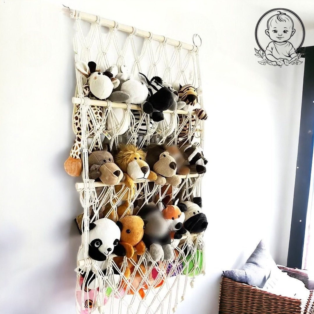 Macrame Toy Hammock, Toy Organizer, Toy Net, Hammock, Wall Hangings