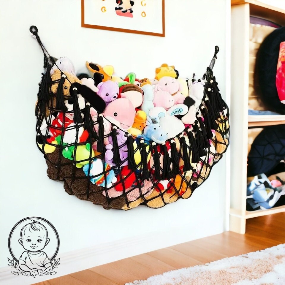 Macrame Toy Hammock, Toy Organizer, Toy Net, Hammock, Wall Hangings