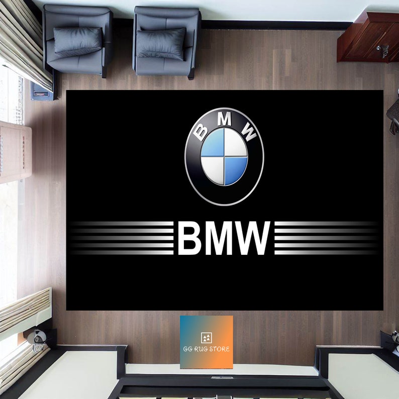 BMW-Musterteppich, Autoteppich, Autoteppich, Msport-Teppich, Geschenk für BMW-Fans, Garagenteppich, Büroteppich, Autowerkstattteppich, Geschenk Bild 1