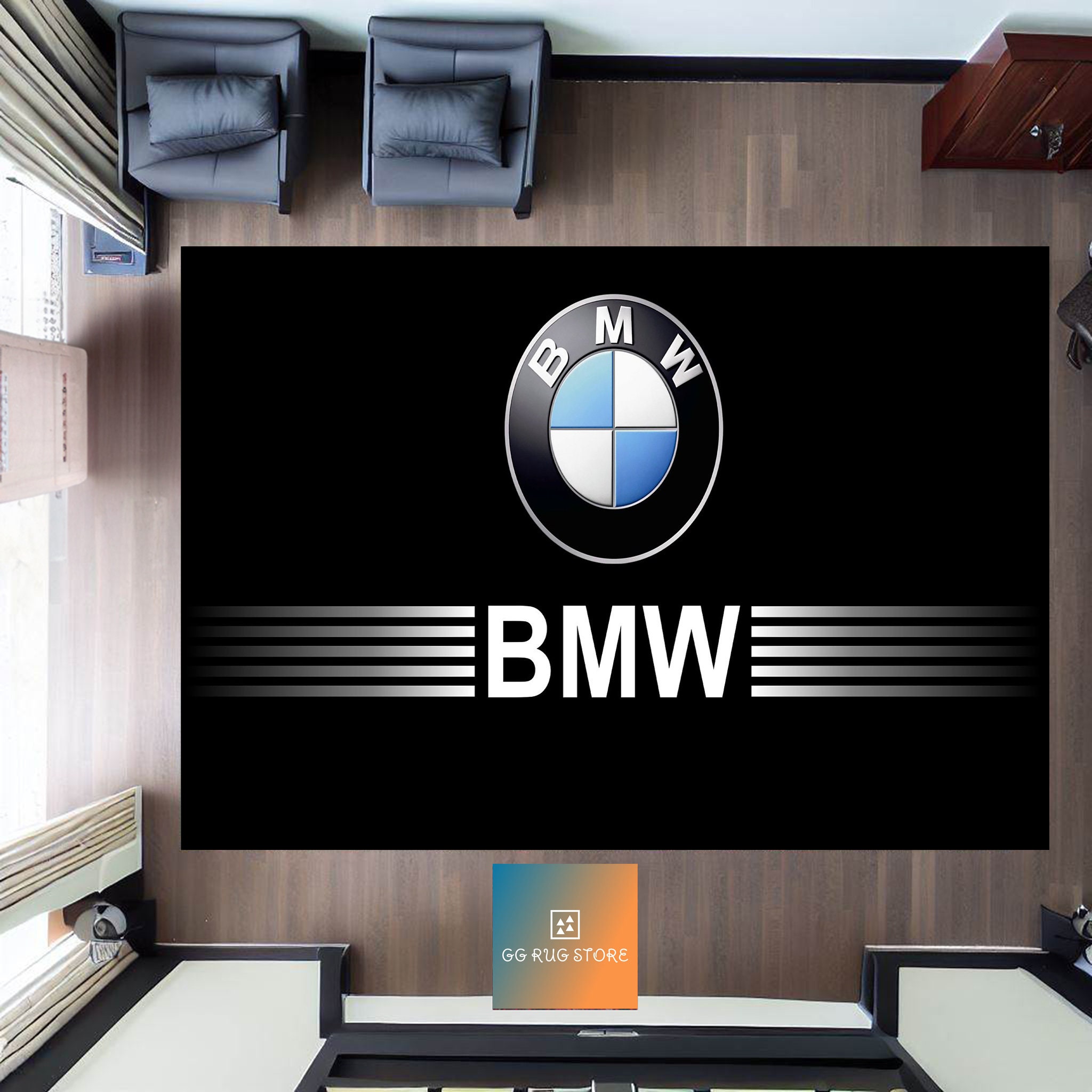 BMW Logo Rug, Cool Decoration, Awesome Carpet, BMW Carpet