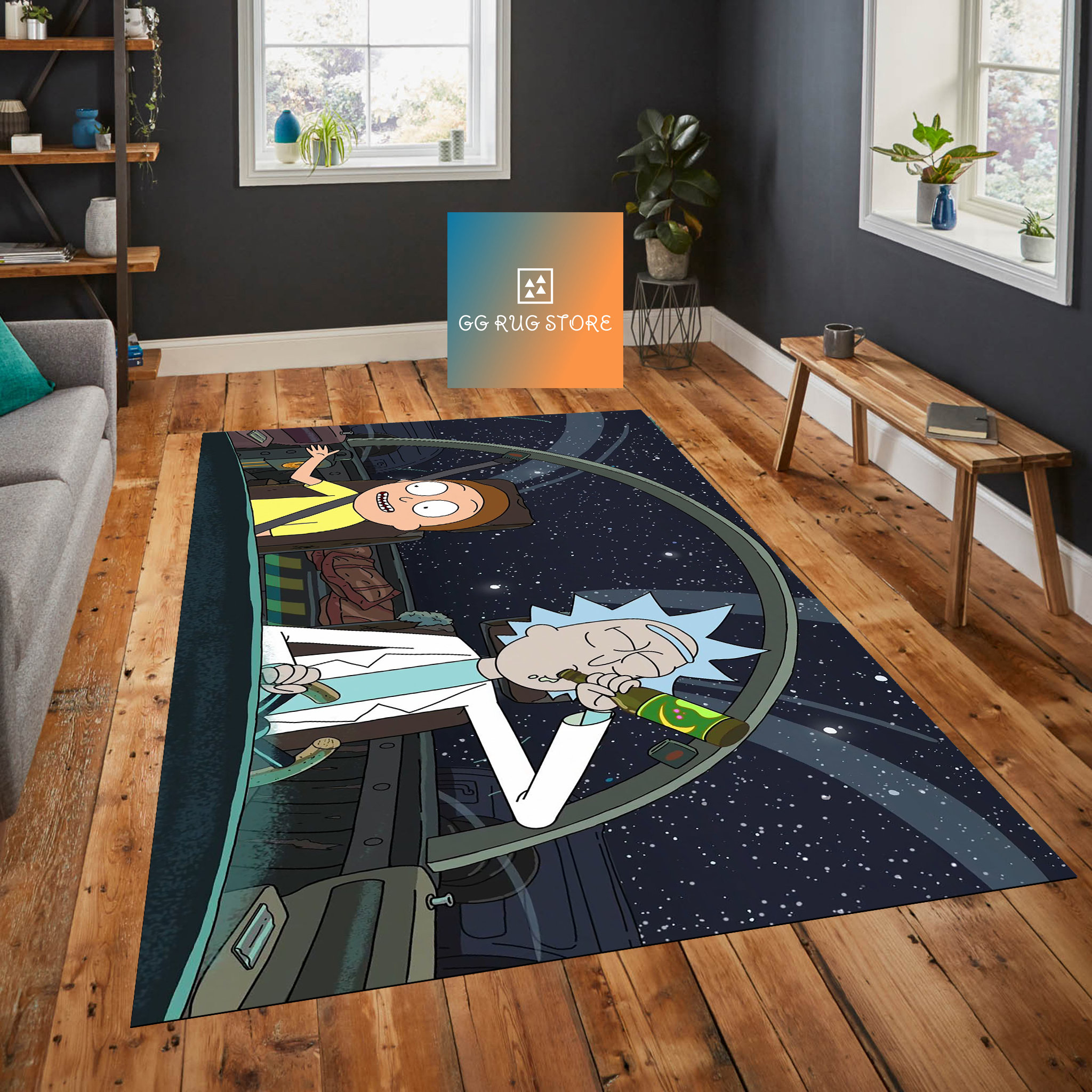 Rick And Rickandmorty Rug, Rick And Rickandmorty Home Decor