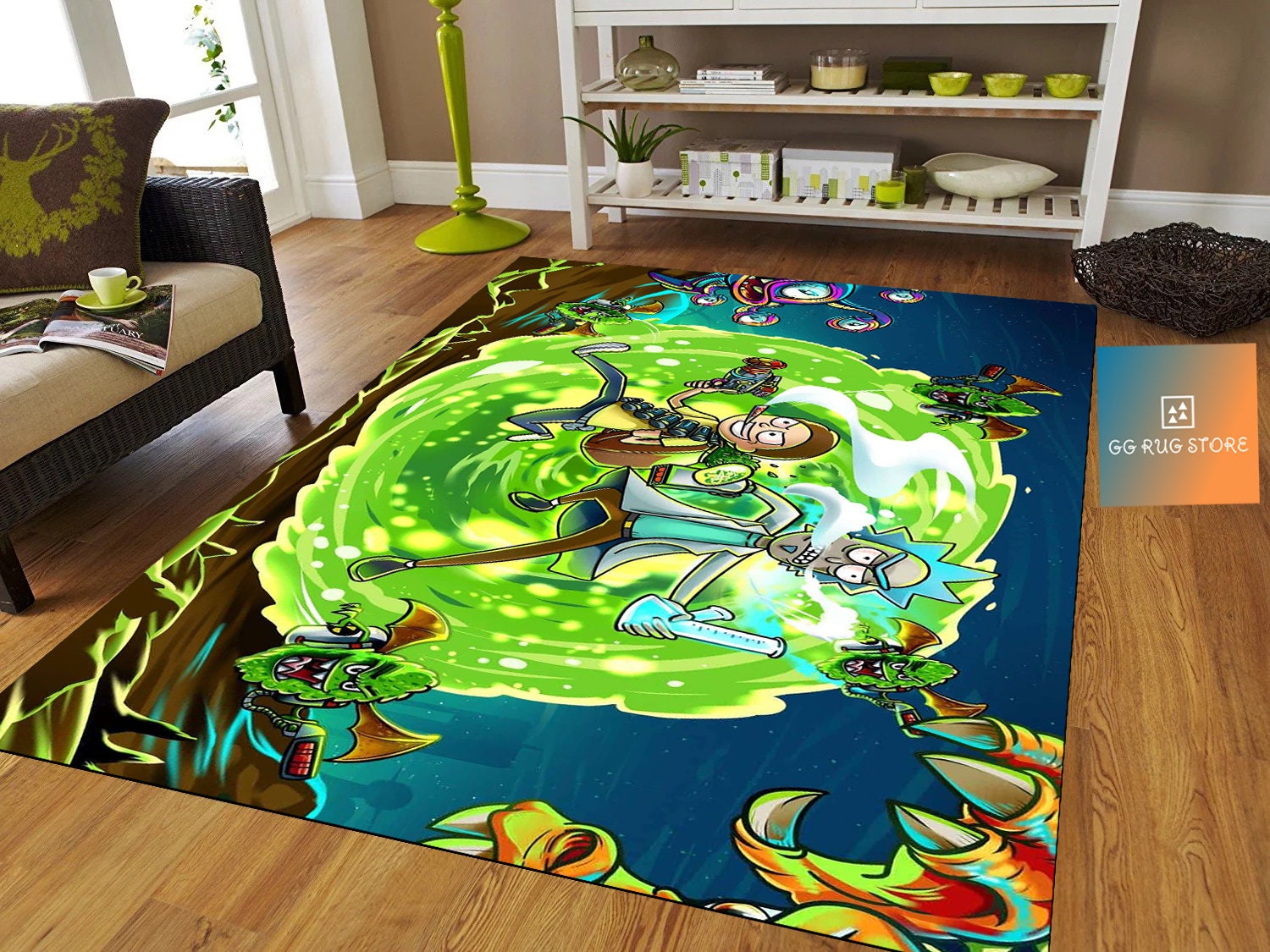 Discover Rick and Rickandmorty Rug, Rick and Rickandmorty Home Decor