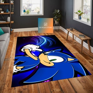 Sonic Hedgehog Rug Sonic Theme Playmat, Sonic Family, Birthday Gift Rug, Kids Room Decors ...
