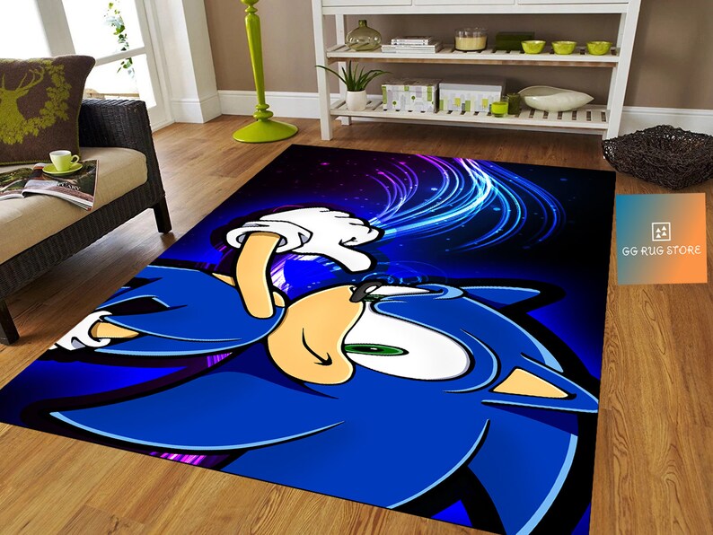 Sonic Rug Sonic Theme Playmat, Sonic Family, Birthday Gift Rug, Kids Room Decors ...