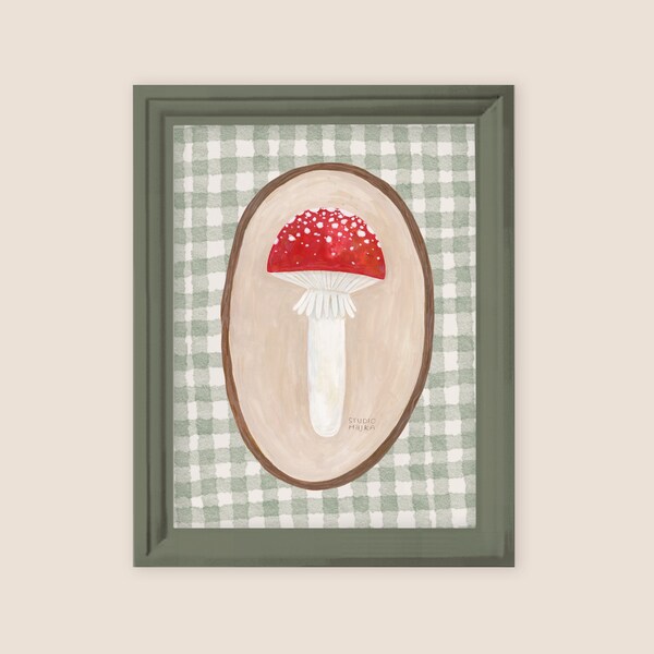 Illustration - Mushroom - Cottagecore, kids room - print