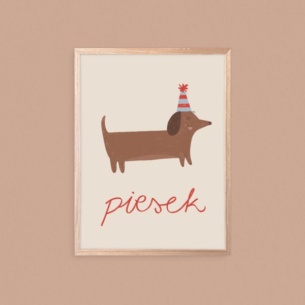 Piesek - Poster, plakat, kids room, print